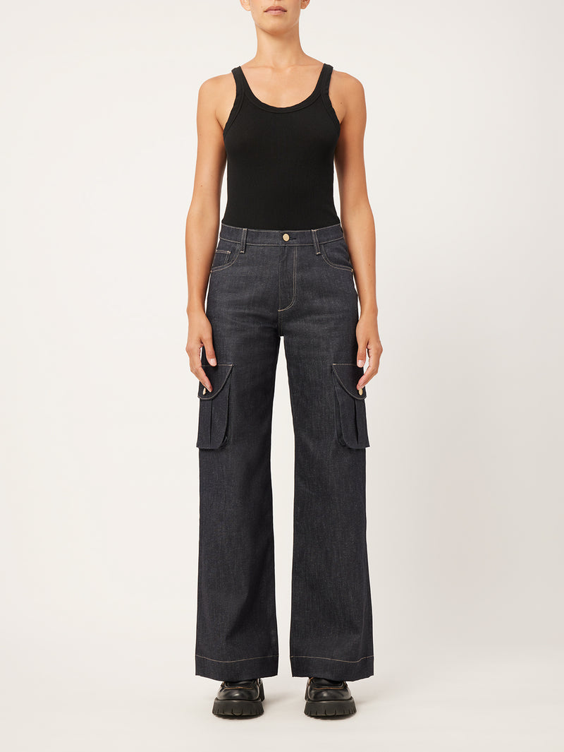 Zoie Wide Leg Relaxed Vintage | Indigo Coated