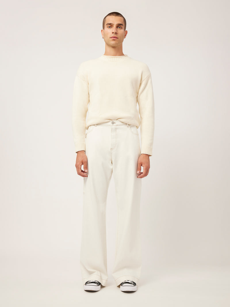 Glen Wide Leg | Eggshell