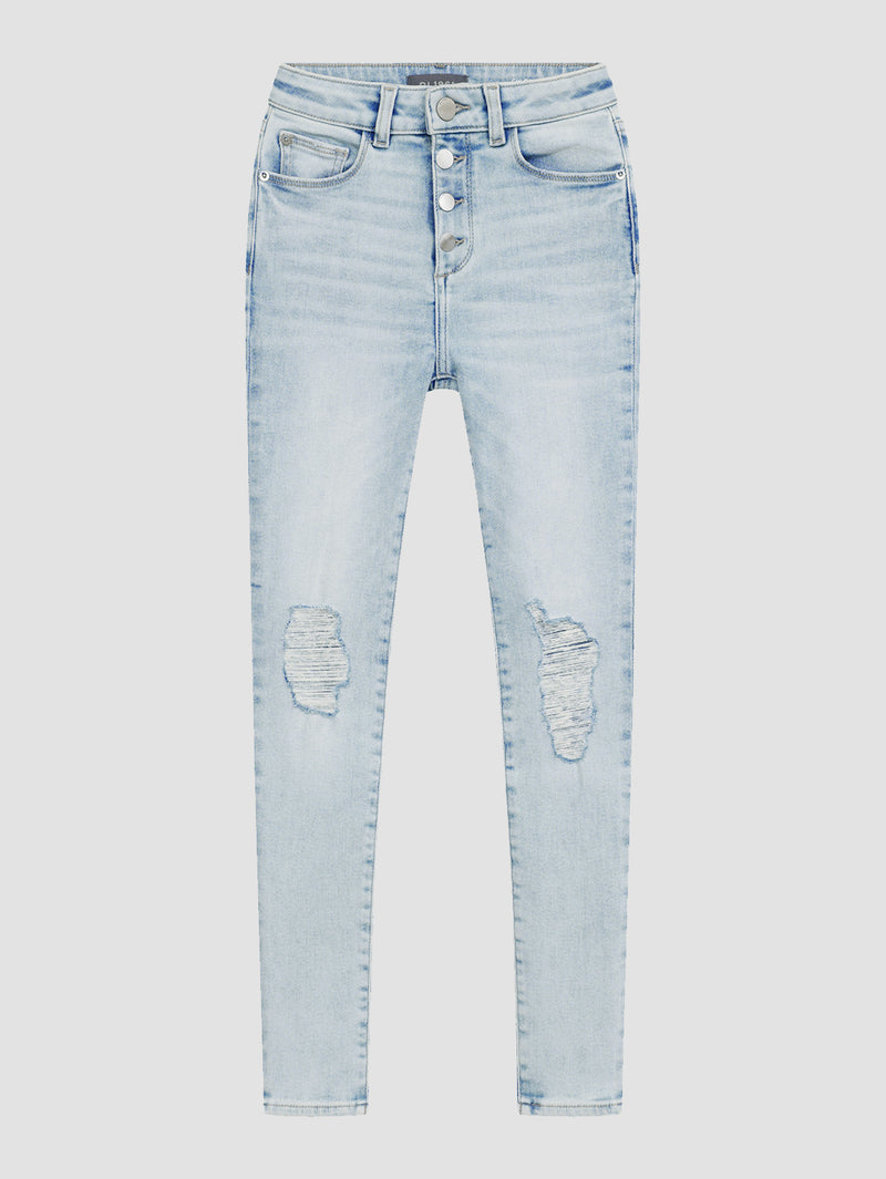 Chloe Skinny | Lt Jet Stream Distressed